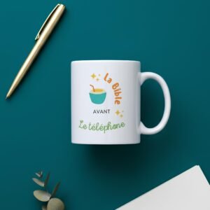 Mug La Bible avant le Téléphone