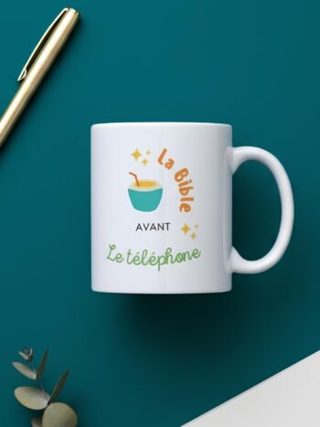 Mug La Bible avant le Téléphone