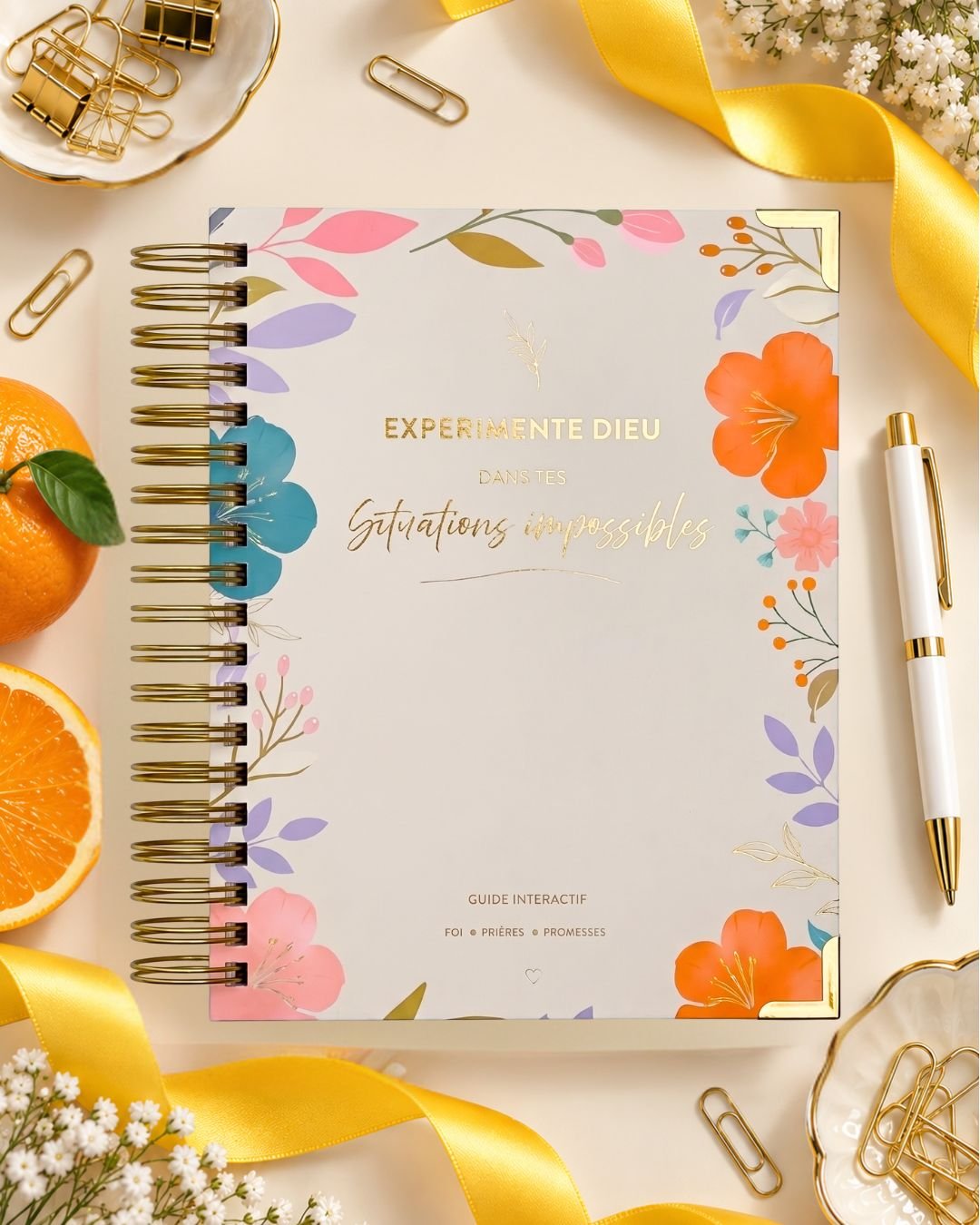workbook-planner_confie_lui_limpossible_florale - La Page Blanche